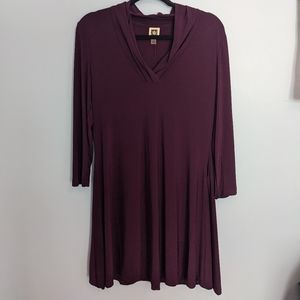 Anne Klein Fit and Flare Purple Dress
